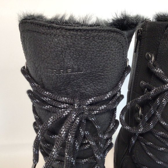 Merrell Winter Boots Black Leather Calf Height NEW - Picture 7 of 12